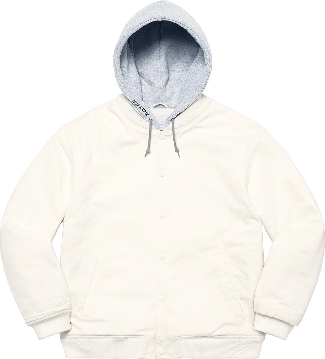 Hooded Twill Varsity Jacket view 17